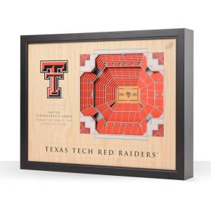 YouTheFan NCAA 25-Layer StadiumView Wall Art(Texas Tech Red Raiders BB)
