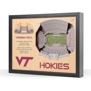 YouTheFan NCAA 25-Layer StadiumView Wall Art(Virginia Tech Hokies FB)