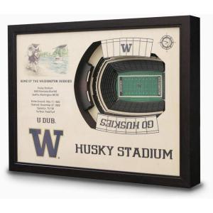 YouTheFan NCAA 25-Layer StadiumView Wall Art(Washington Huskies FB)