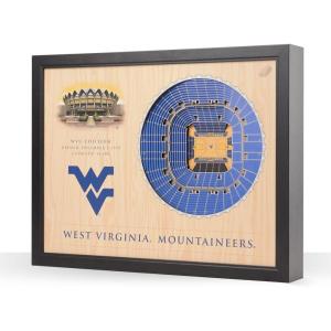 YouTheFan NCAA 25-Layer StadiumView Wall Art(West Virginia Mountaineers BB)