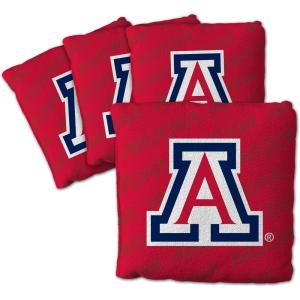 YouTheFan Officially-Licensed NCAA Set of 4 Cornhole Bags – All Weather Regulation 6” x 6” Size – 16oz Weight – Designed in USA(Arizona Wildcats – Red)