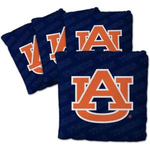 YouTheFan Officially-Licensed NCAA Set of 4 Cornhole Bags – All Weather Regulation 6” x 6” Size – 16oz Weight – Designed in USA(Auburn Tigers – Blue)