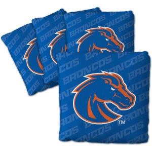 YouTheFan Officially-Licensed NCAA Set of 4 Cornhole Bags – All Weather Regulation 6” x 6” Size – 16oz Weight – Designed in USA(Boise State Broncos – Blue)