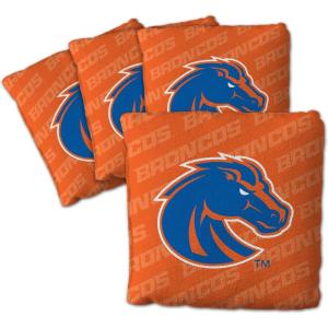 YouTheFan Officially-Licensed NCAA Set of 4 Cornhole Bags – All Weather Regulation 6” x 6” Size – 16oz Weight – Designed in USA(Boise State Broncos – Orange)