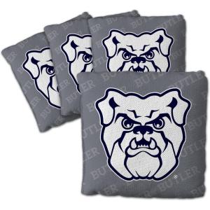 YouTheFan Officially-Licensed NCAA Set of 4 Cornhole Bags – All Weather Regulation 6” x 6” Size – 16oz Weight – Designed in USA(Butler Bulldogs – Grey)