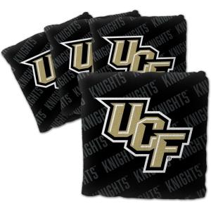 YouTheFan Officially-Licensed NCAA Set of 4 Cornhole Bags – All Weather Regulation 6” x 6” Size – 16oz Weight – Designed in USA(Central Florida Knights – Black)