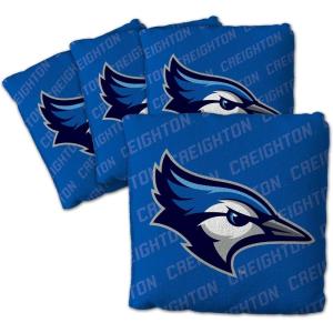 YouTheFan Officially-Licensed NCAA Set of 4 Cornhole Bags – All Weather Regulation 6” x 6” Size – 16oz Weight – Designed in USA(Creighton Bluejays – Blue)