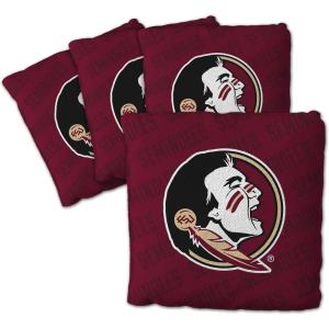 YouTheFan Officially-Licensed NCAA Set of 4 Cornhole Bags – All Weather Regulation 6” x 6” Size – 16oz Weight – Designed in USA(Florida State Seminoles – Maroon)