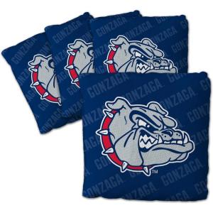 YouTheFan Officially-Licensed NCAA Set of 4 Cornhole Bags – All Weather Regulation 6” x 6” Size – 16oz Weight – Designed in USA(Gonzaga Bulldogs – Blue)