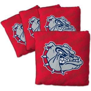 YouTheFan Officially-Licensed NCAA Set of 4 Cornhole Bags – All Weather Regulation 6” x 6” Size – 16oz Weight – Designed in USA(Gonzaga Bulldogs – Red)