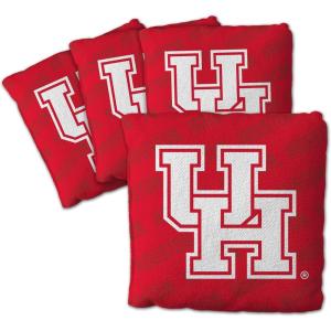YouTheFan Officially-Licensed NCAA Set of 4 Cornhole Bags – All Weather Regulation 6” x 6” Size – 16oz Weight – Designed in USA(Houston Cougars – Red)