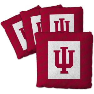 YouTheFan Officially-Licensed NCAA Set of 4 Cornhole Bags – All Weather Regulation 6” x 6” Size – 16oz Weight – Designed in USA(Indiana Hoosiers – Red)