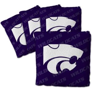 YouTheFan Officially-Licensed NCAA Set of 4 Cornhole Bags – All Weather Regulation 6” x 6” Size – 16oz Weight – Designed in USA(Kansas State Wildcats – Purple)