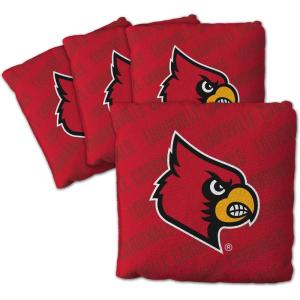 YouTheFan Officially-Licensed NCAA Set of 4 Cornhole Bags – All Weather Regulation 6” x 6” Size – 16oz Weight – Designed in USA(Louisville Cardinals – Red)