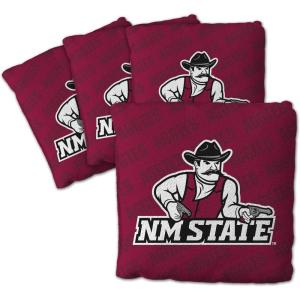 YouTheFan Officially-Licensed NCAA Set of 4 Cornhole Bags – All Weather Regulation 6” x 6” Size – 16oz Weight – Designed in USA(New Mexico St – Maroon)