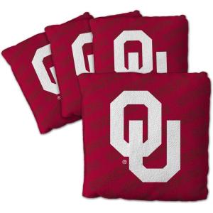 YouTheFan Officially-Licensed NCAA Set of 4 Cornhole Bags – All Weather Regulation 6” x 6” Size – 16oz Weight – Designed in USA(Oklahoma Sooners – Red)