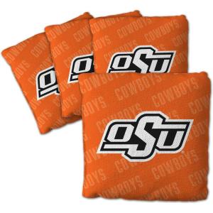 YouTheFan Officially-Licensed NCAA Set of 4 Cornhole Bags – All Weather Regulation 6” x 6” Size – 16oz Weight – Designed in USA(Oklahoma State Cowboys – Orange)