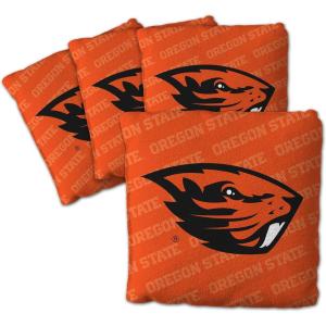 YouTheFan Officially-Licensed NCAA Set of 4 Cornhole Bags – All Weather Regulation 6” x 6” Size – 16oz Weight – Designed in USA(Oregon State Beavers – Orange)