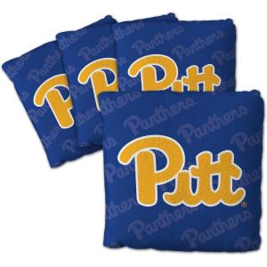 YouTheFan Officially-Licensed NCAA Set of 4 Cornhole Bags – All Weather Regulation 6” x 6” Size – 16oz Weight – Designed in USA(Pittsburgh Panthers – Blue)