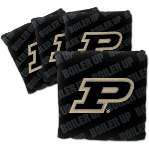 YouTheFan Officially-Licensed NCAA Set of 4 Cornhole Bags – All Weather Regulation 6” x 6” Size – 16oz Weight – Designed in USA(Purdue Boilermakers – Black)