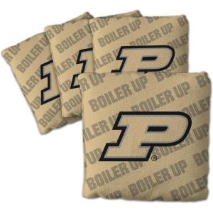 YouTheFan Officially-Licensed NCAA Set of 4 Cornhole Bags – All Weather Regulation 6” x 6” Size – 16oz Weight – Designed in USA(Purdue Boilermakers – Gold)