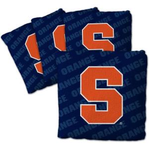 YouTheFan Officially-Licensed NCAA Set of 4 Cornhole Bags – All Weather Regulation 6” x 6” Size – 16oz Weight – Designed in USA(Syracuse Orange – Blue)