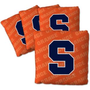 YouTheFan Officially-Licensed NCAA Set of 4 Cornhole Bags – All Weather Regulation 6” x 6” Size – 16oz Weight – Designed in USA(Syracuse Orange – Orange)