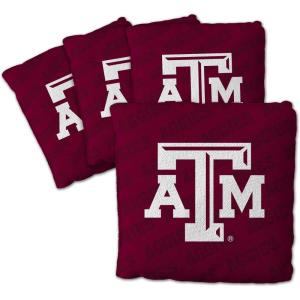 YouTheFan Officially-Licensed NCAA Set of 4 Cornhole Bags – All Weather Regulation 6” x 6” Size – 16oz Weight – Designed in USA(Texas A&M Aggies – Maroon)