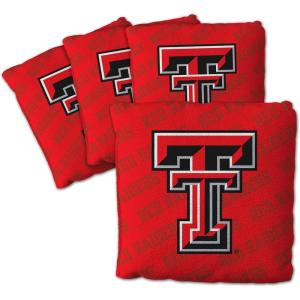 YouTheFan Officially-Licensed NCAA Set of 4 Cornhole Bags – All Weather Regulation 6” x 6” Size – 16oz Weight – Designed in USA(Texas Tech Red Raiders – Red)