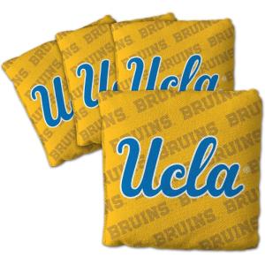 YouTheFan Officially-Licensed NCAA Set of 4 Cornhole Bags – All Weather Regulation 6” x 6” Size – 16oz Weight – Designed in USA(UCLA Bruins – Yellow)