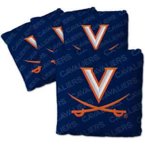 YouTheFan Officially-Licensed NCAA Set of 4 Cornhole Bags – All Weather Regulation 6” x 6” Size – 16oz Weight – Designed in USA(Virginia Cavaliers – Blue)