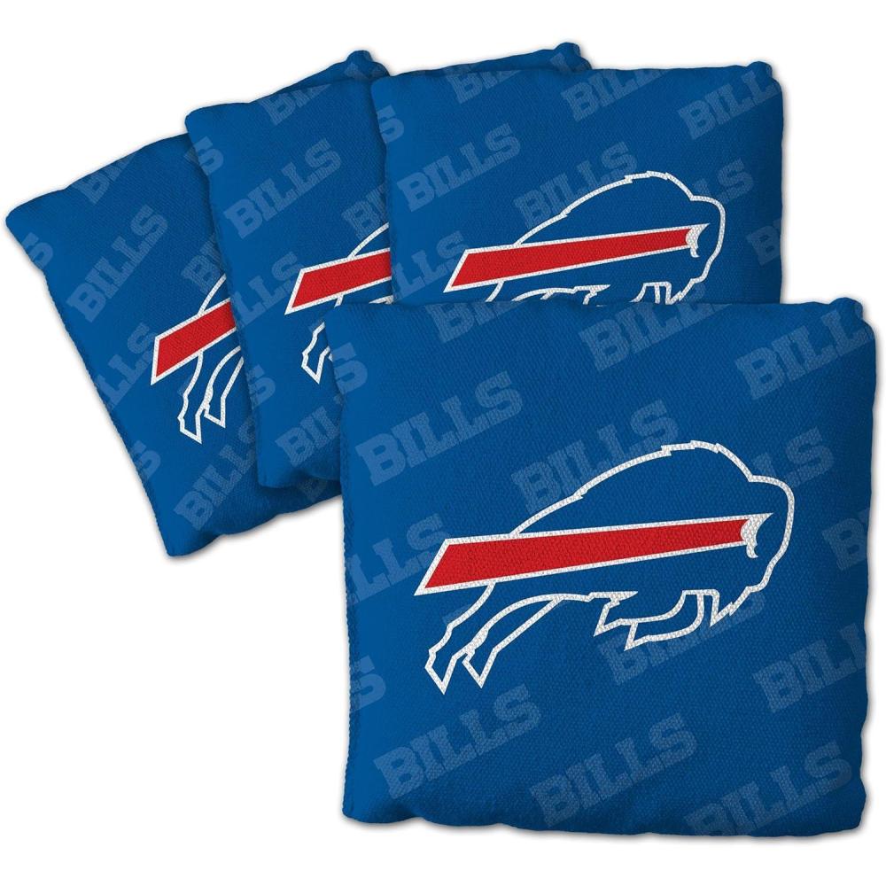 imageYouTheFan Officiallylicensed NFL Set of 4 Cornhole Bags  All Weather regulation 6 x 6 size  Designed in USABuffalo Bills  Blue