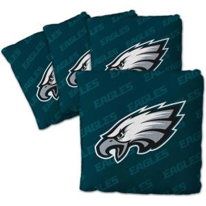 YouTheFan Officially-licensed NFL Set of 4 Cornhole Bags – All Weather regulation 6” x 6” size – Designed in USA(Philadelphia Eagles – Green)