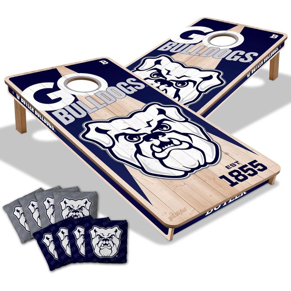 imageYouTheFan NCAA 2 x 4 Professional Wood Cornhole Game with Logo BagsButler Bulldogs