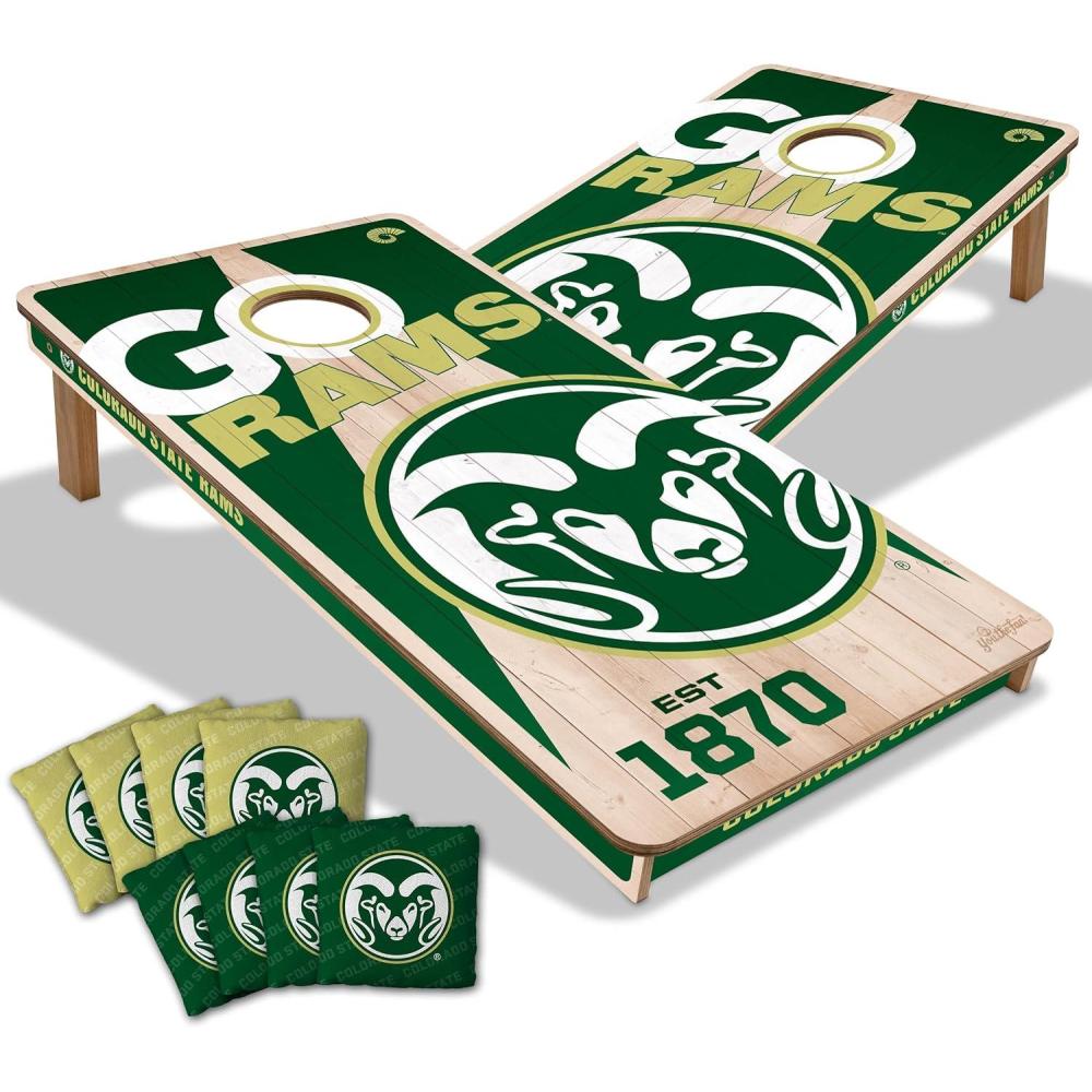 imageYouTheFan NCAA 2 x 4 Professional Wood Cornhole Game with Logo BagsColorado State Rams