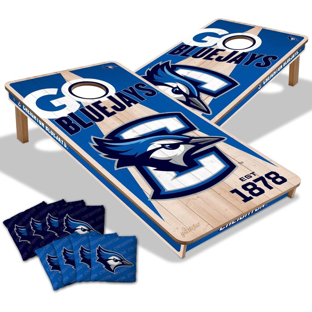 imageYouTheFan NCAA 2 x 4 Professional Wood Cornhole Game with Logo BagsCreighton Bluejays