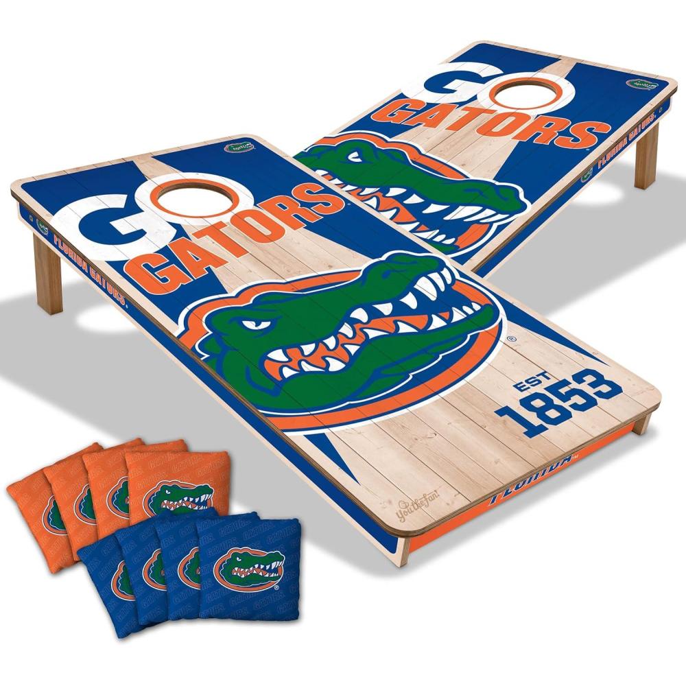 imageYouTheFan NCAA 2 x 4 Professional Wood Cornhole Game with Logo BagsFlorida Gators