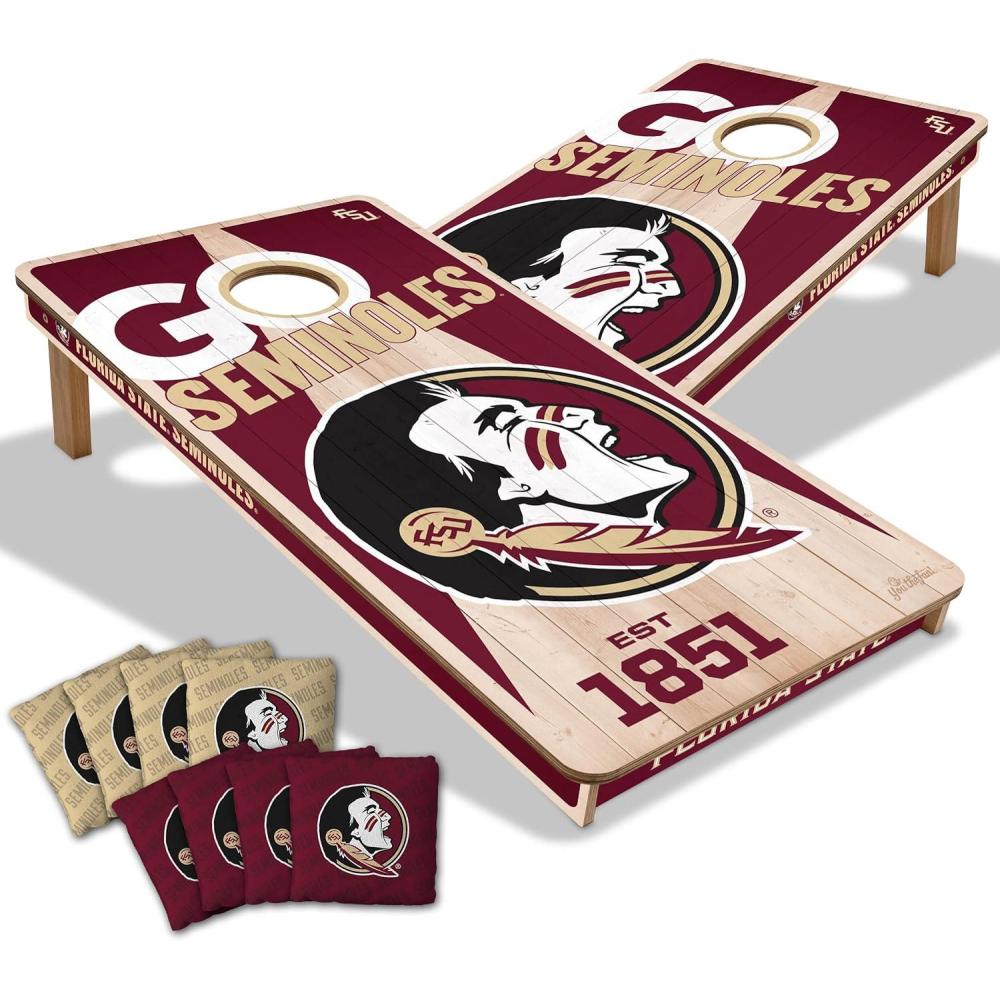 imageYouTheFan NCAA 2 x 4 Professional Wood Cornhole Game with Logo BagsFlorida State Seminoles