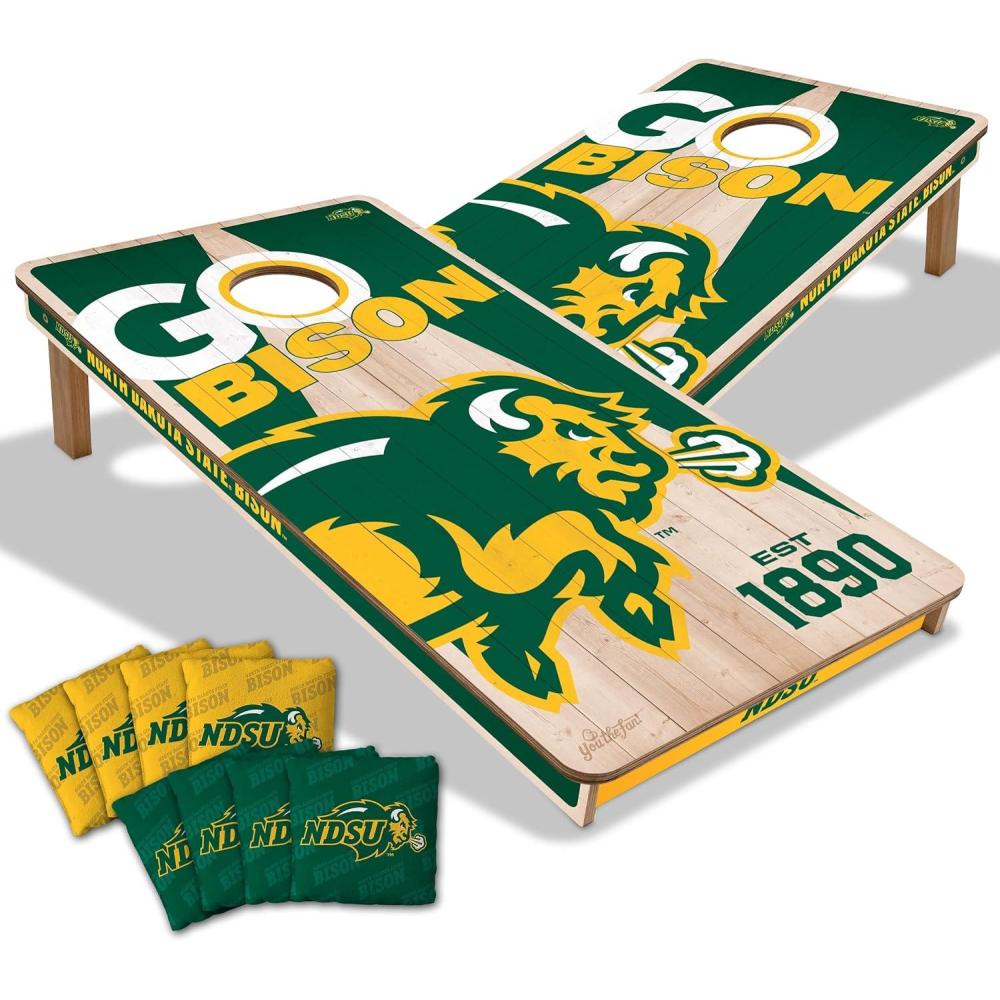 imageYouTheFan NCAA 2 x 4 Professional Wood Cornhole Game with Logo BagsNorth Dakota State Bison