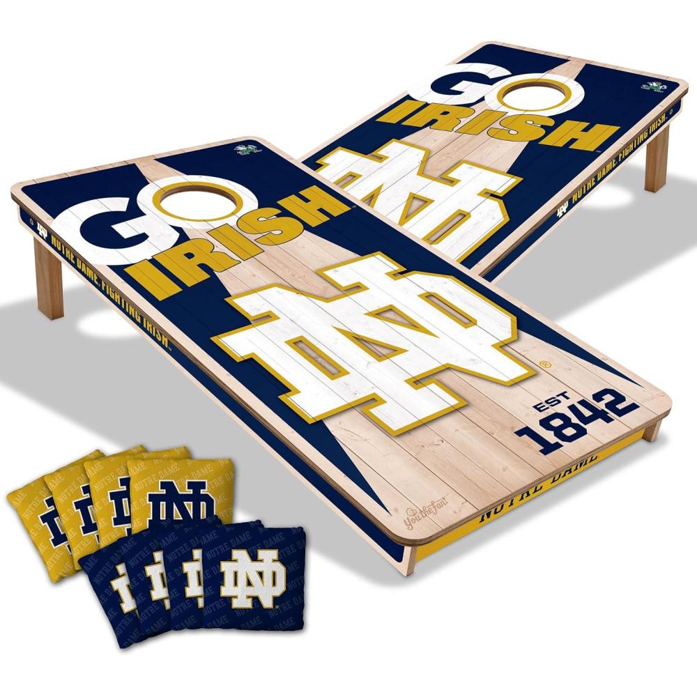 imageYouTheFan NCAA 2 x 4 Professional Wood Cornhole Game with Logo BagsNotre Dame Fighting Irish