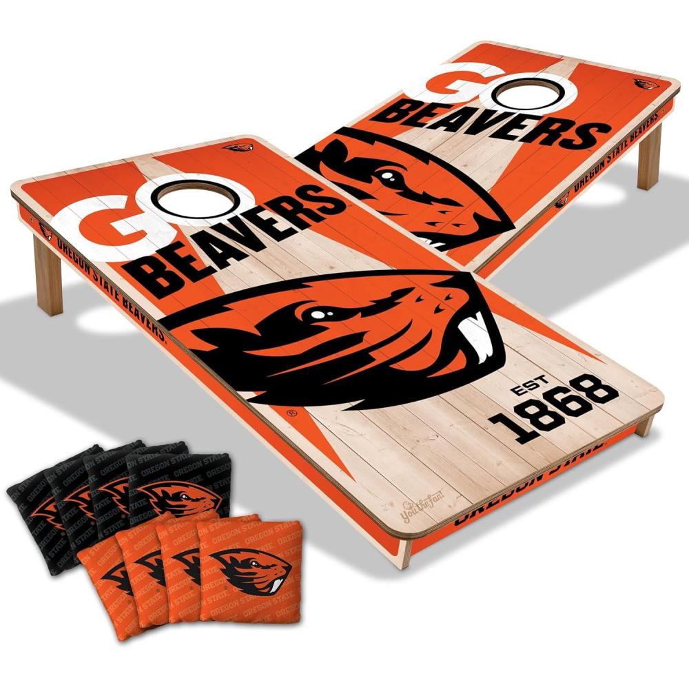 imageYouTheFan NCAA 2 x 4 Professional Wood Cornhole Game with Logo BagsOregon State Beavers