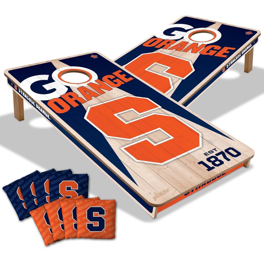 imageYouTheFan NCAA 2 x 4 Professional Wood Cornhole Game with Logo BagsSyracuse Orange