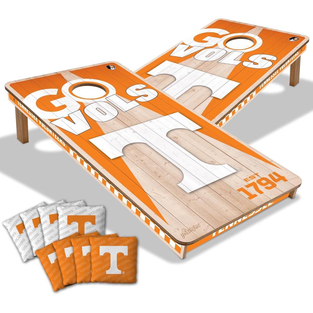imageYouTheFan NCAA 2 x 4 Professional Wood Cornhole Game with Logo BagsTennessee Volunteers