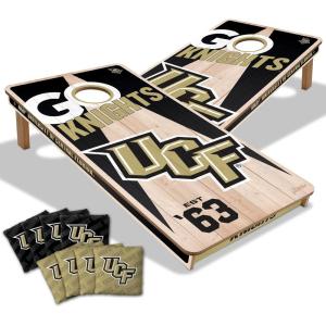 YouTheFan NCAA 2’ x 4’ Professional Wood Cornhole Game with Logo Bags(Central Florida Knights)