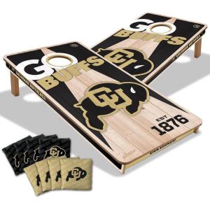 YouTheFan NCAA 2’ x 4’ Professional Wood Cornhole Game with Logo Bags(Colorado Buffaloes)