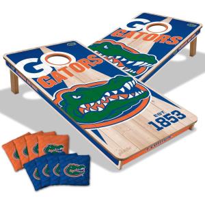 YouTheFan NCAA 2’ x 4’ Professional Wood Cornhole Game with Logo Bags(Florida Gators)
