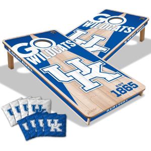 YouTheFan NCAA 2’ x 4’ Professional Wood Cornhole Game with Logo Bags(Kentucky Wildcats)