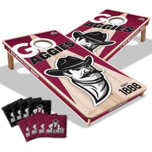 YouTheFan NCAA 2’ x 4’ Professional Wood Cornhole Game with Logo Bags(New Mexico State)