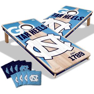 YouTheFan NCAA 2’ x 4’ Professional Wood Cornhole Game with Logo Bags(North Carolina Tar Heels)