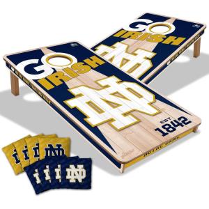 YouTheFan NCAA 2’ x 4’ Professional Wood Cornhole Game with Logo Bags(Notre Dame Fighting Irish)